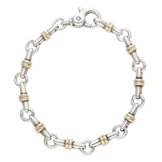 TIFFANY&Co. Bridle Link Gold Silver Bracelet Size ONE SIZE