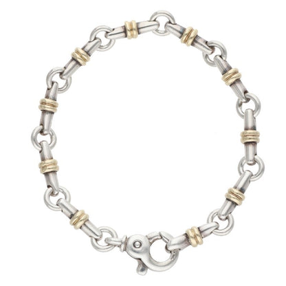 TIFFANY&Co. Bridle Link Gold Silver Bracelet Size ONE SIZE