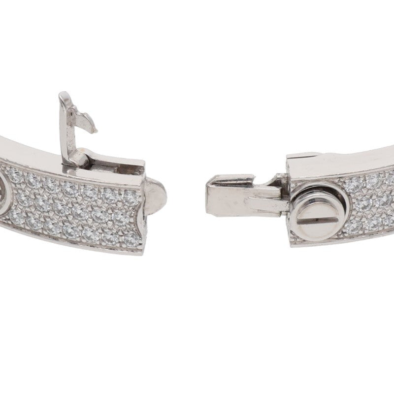Cartier LOVE BRACELET Pave Diamond 18K WG Size ONE SIZE