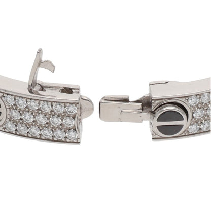 Cartier LOVE BRACELET 18K WG Ceramic Pave Size ONE SIZE