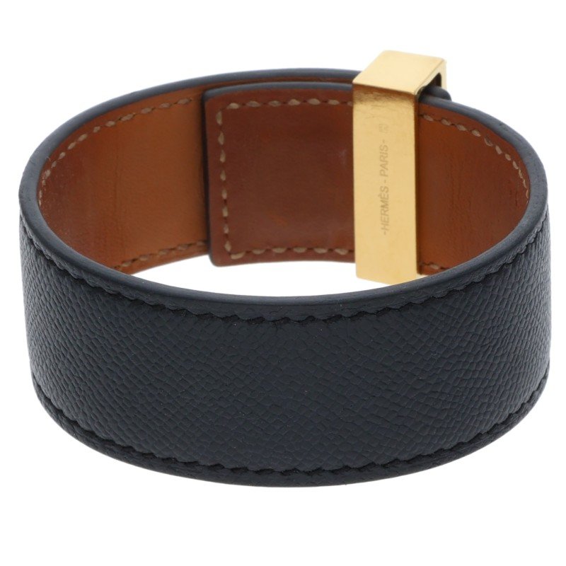 HERMES Collier de Chien 24 Epsom Leather Black Size ONE SIZE