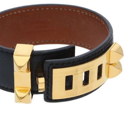 HERMES Collier de Chien 24 Epsom Leather Black Size ONE SIZE