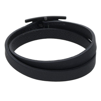 HERMES Behapi Double Tour H Bracelet Black Size ONE SIZE