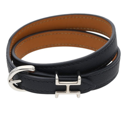 HERMES B-Stamp Swift Leather Belt Black