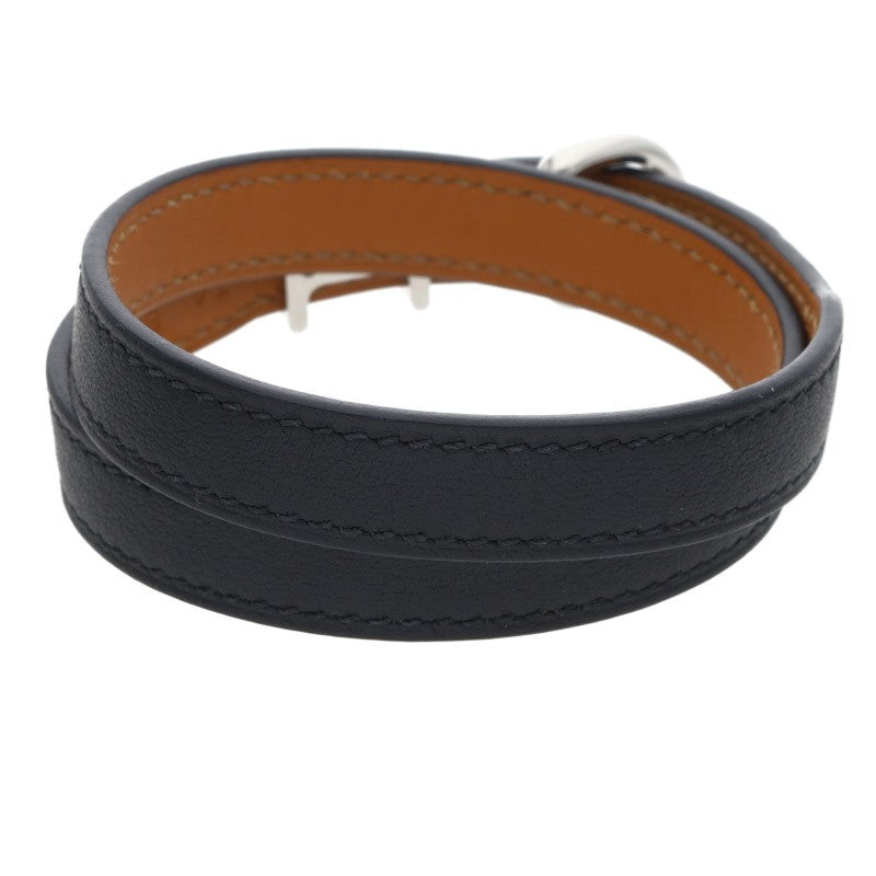 HERMES B-Stamp Swift Leather Belt Black