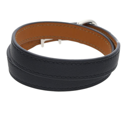 HERMES B-Stamp Swift Leather Belt Black