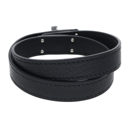 HERMES Kelly Double Tour Monochrome Bracelet Black Size T4