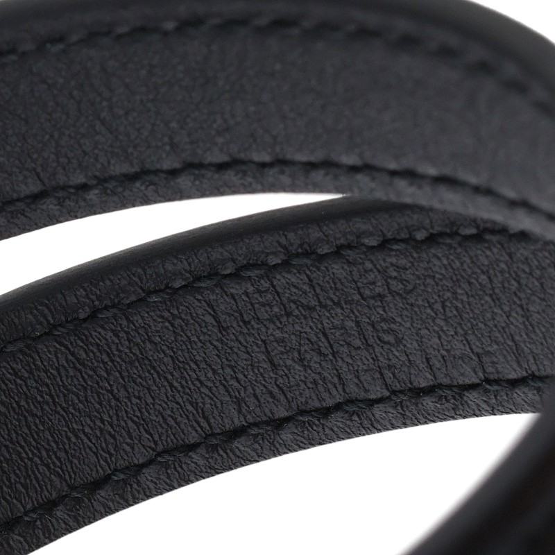 HERMES Kelly Double Tour Monochrome Bracelet Black Size T4