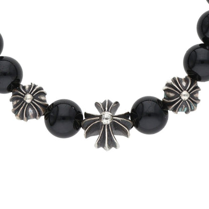 Chrome Hearts 8mm Bead Bracelet Black Silver Size ONE SIZE