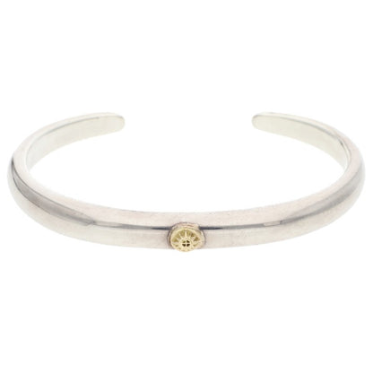 REDMAN K18 Metal Half Round Silver Bangle Belt Size S