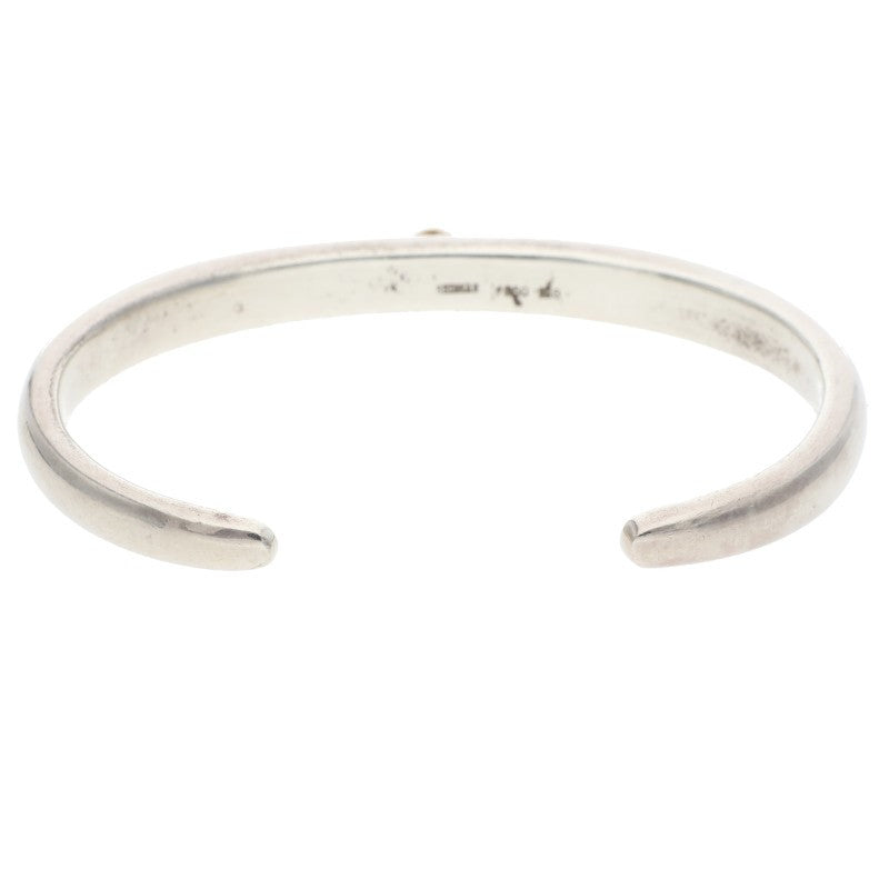REDMAN K18 Metal Half Round Silver Bangle Belt Size S