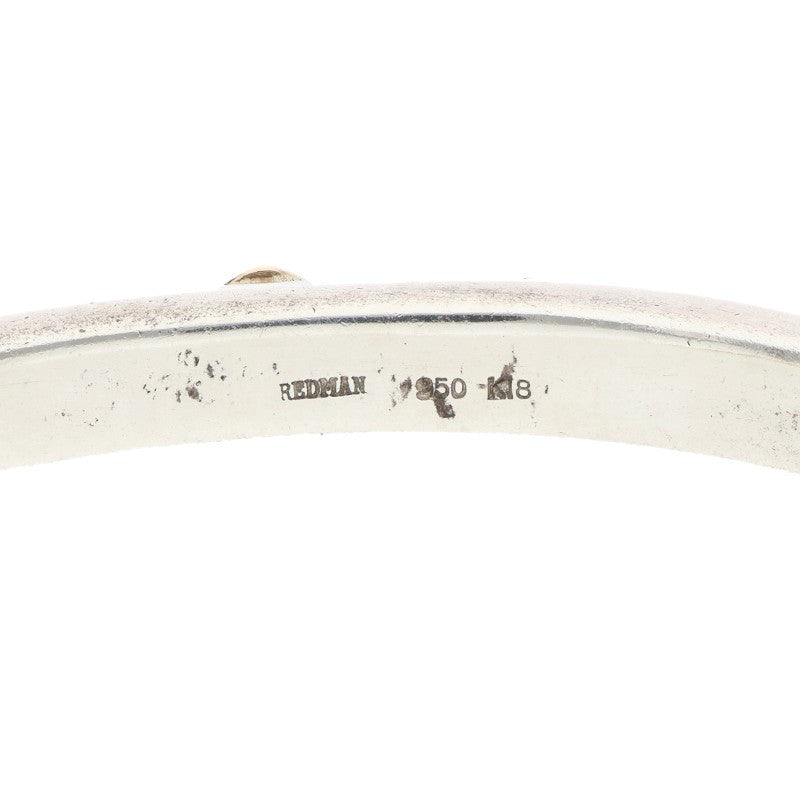 REDMAN K18 Metal Half Round Silver Bangle Belt Size S