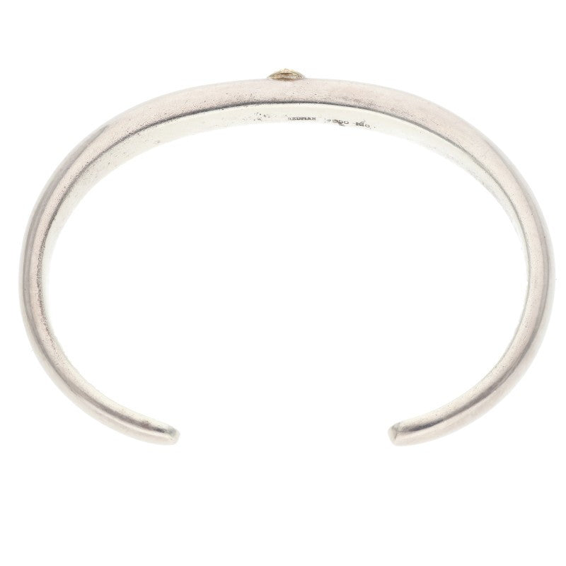 REDMAN K18 Metal Half Round Silver Bangle Belt Size S