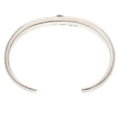 REDMAN K18 Metal Half Round Silver Bangle Belt Size S