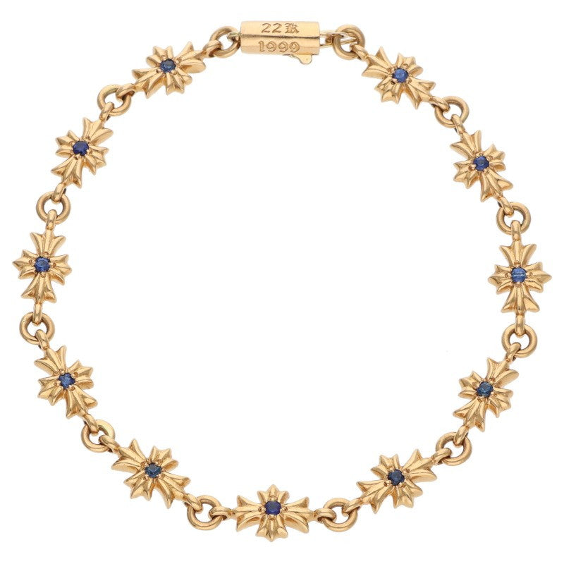 Chrome Hearts 22K Tiny E CH PLS Pave Sapphire Size ONE SIZE