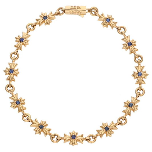 Chrome Hearts 22K Tiny E CH PLS Pave Sapphire Size ONE SIZE