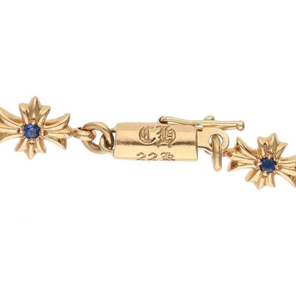 Chrome Hearts 22K Tiny E CH PLS Pave Sapphire Size ONE SIZE