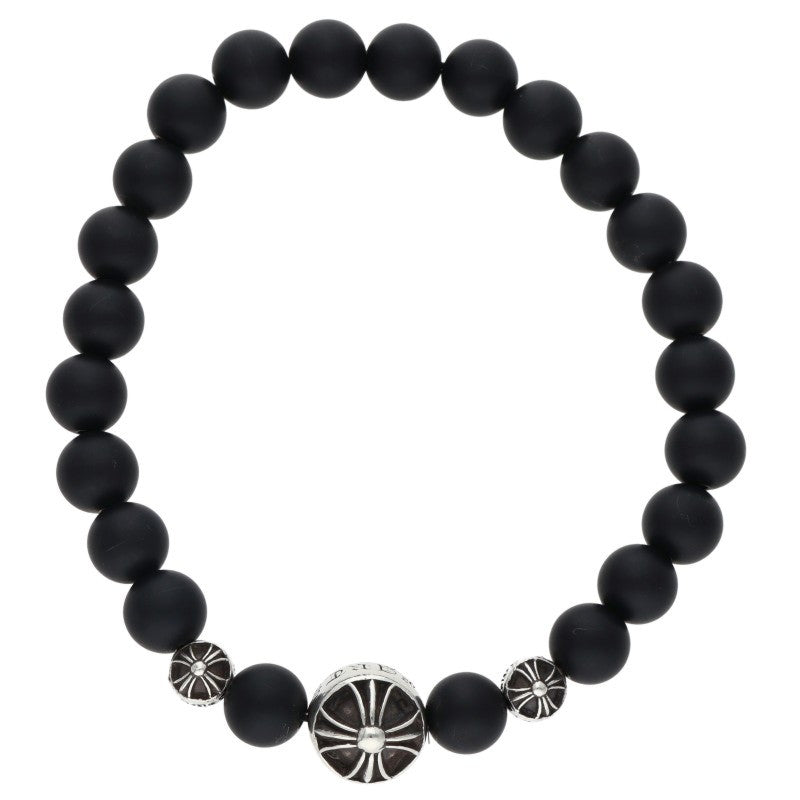 Chrome Hearts 8mm Onyx Bead Bracelet Black Size ONE SIZE