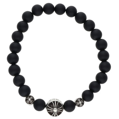 Chrome Hearts 8mm Onyx Bead Bracelet Black Size ONE SIZE