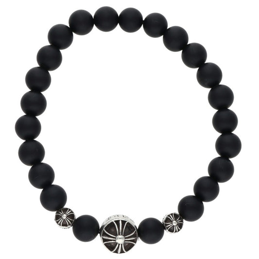Chrome Hearts 8mm Onyx Bead Bracelet Black Size ONE SIZE