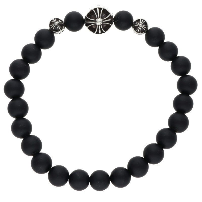 Chrome Hearts 8mm Onyx Bead Bracelet Black Size ONE SIZE