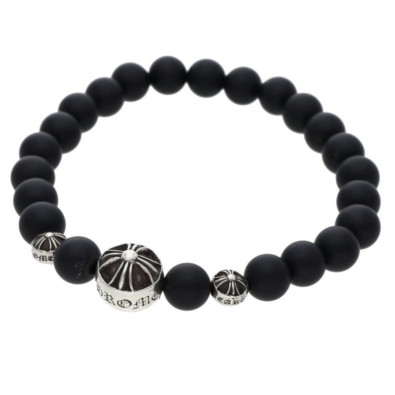 Chrome Hearts 8mm Onyx Bead Bracelet Black Size ONE SIZE