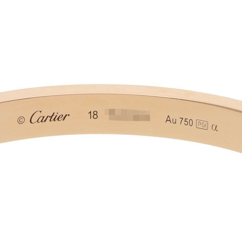 Cartier LOVE BRACELET PAVE DIAMONDS 18KPG Size ONE SIZE
