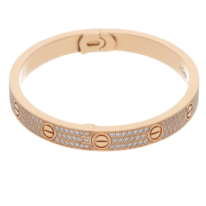 Cartier LOVE BRACELET PAVE DIAMONDS 18KPG Size ONE SIZE