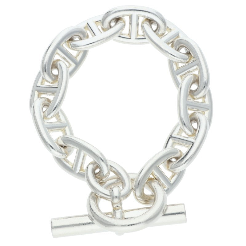 HERMES Chaine d'Ancre TGM Silver Bracelet Size ONE SIZE