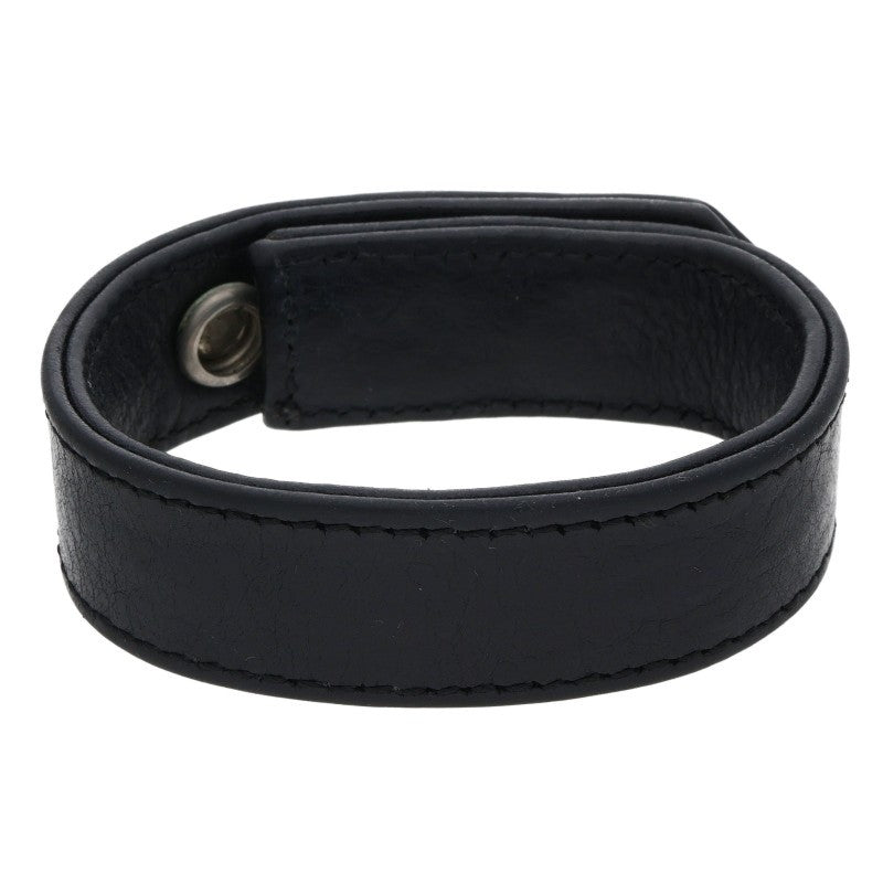Chrome Hearts 3BTN 2SNP Heart Leather Bracelet Size ONE SIZE