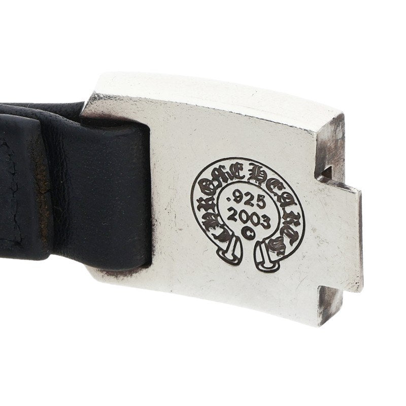 Chrome Hearts Harness Clasp Leather Silver 925 Size ONE SIZE