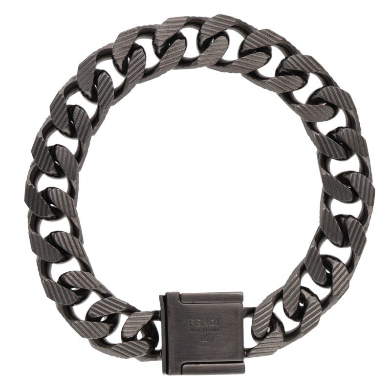 FENDI FF Logo Chain Bracelet Size M
