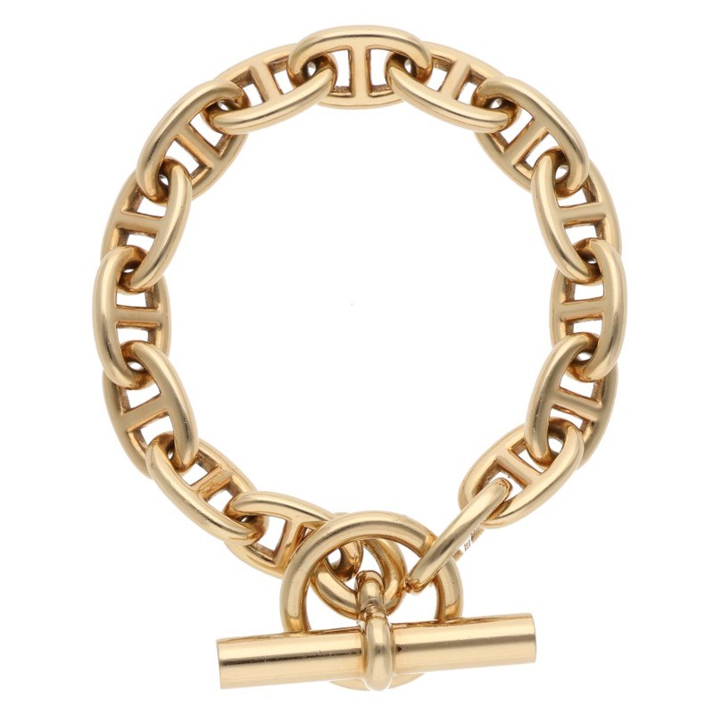 HERMES Chaine d'Ancre MM 18K Yellow Gold Size ONE SIZE