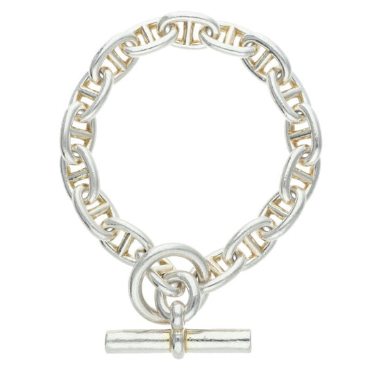 HERMES Chaine d'Ancre MM Silver Bracelet Size ONE SIZE