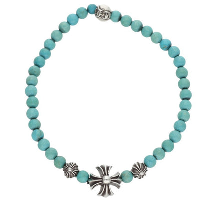 Chrome Hearts 4mm BEAD Turquoise Bead Bracelet Size ONE SIZE