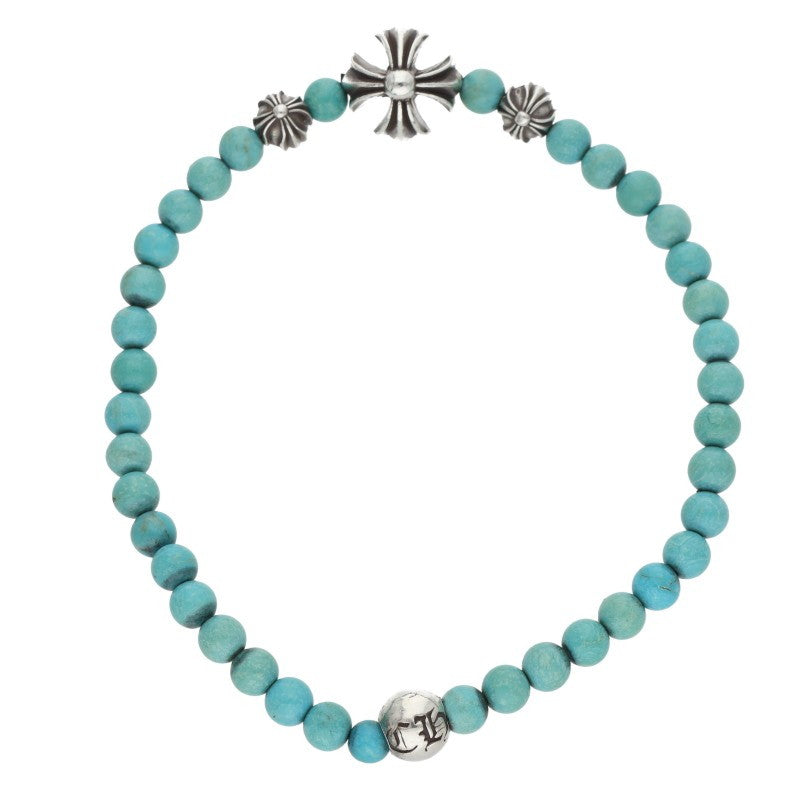 Chrome Hearts 4mm BEAD Turquoise Bead Bracelet Size ONE SIZE