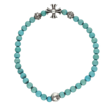 Chrome Hearts 4mm BEAD Turquoise Bead Bracelet Size ONE SIZE