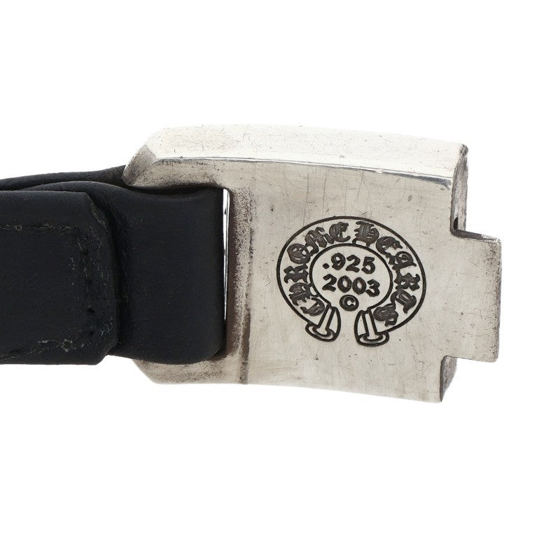 Chrome Hearts Harness Clasp Leather Silver 925 Size Multi