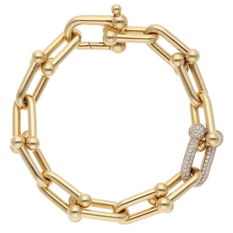 TIFFANY&Co. HardWear 18K YG Large Link Bracelet Size XXL