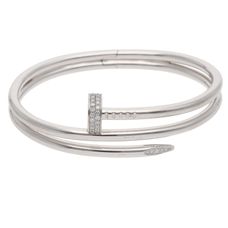 Cartier Juste Un Clou Double Diamond 18K WG Size ONE SIZE