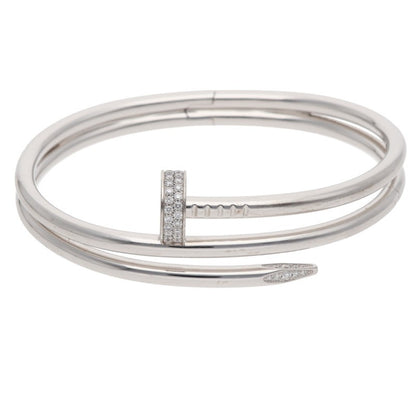Cartier Juste Un Clou Double Diamond 18K WG Size ONE SIZE
