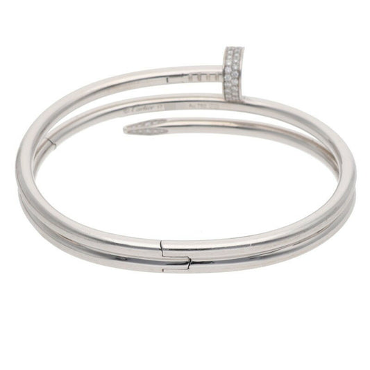 Cartier Juste Un Clou Double Diamond 18K WG Size ONE SIZE