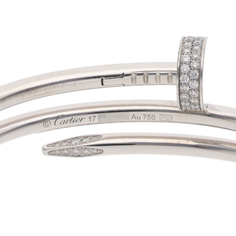 Cartier Juste Un Clou Double Diamond 18K WG Size ONE SIZE