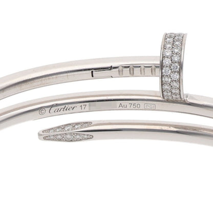 Cartier Juste Un Clou Double Diamond 18K WG Size ONE SIZE