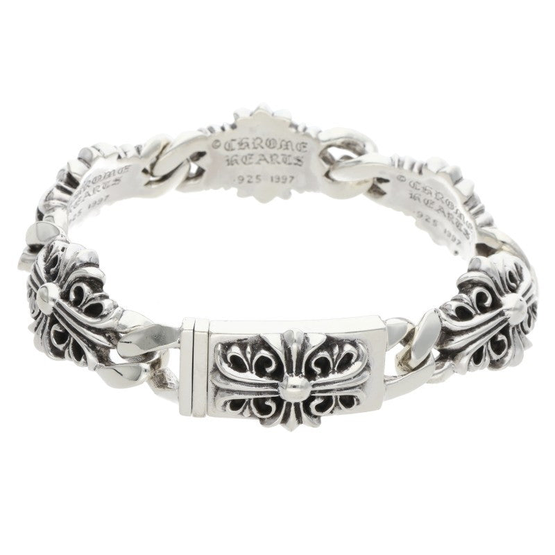 Chrome Hearts KEEPER LINK Silver Bracelet Size ONE SIZE