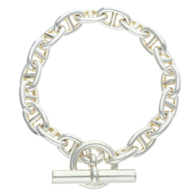 HERMES Chaine d'Ancre MM Silver Bracelet Size ONE SIZE