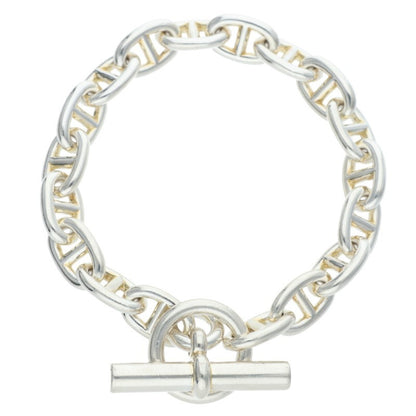 HERMES Chaine d'Ancre MM Silver Bracelet Size ONE SIZE