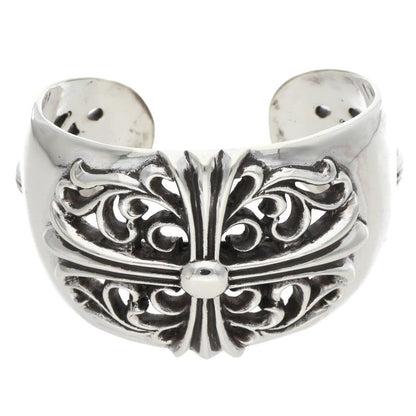 Chrome Hearts FLRL CRS CUFF Floral Cross Wide Size ONE SIZE