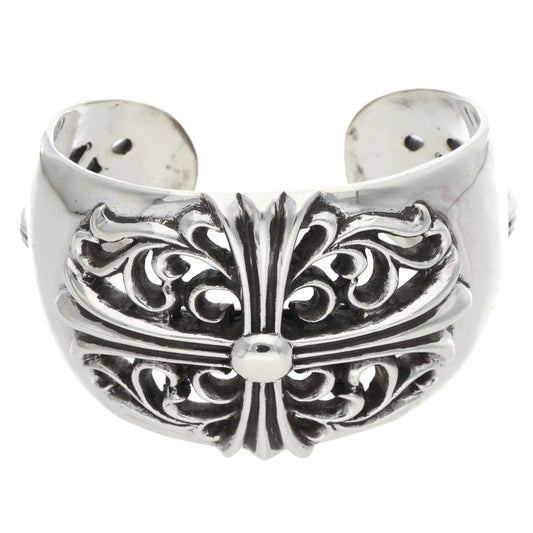 Chrome Hearts FLRL CRS CUFF Floral Cross Wide Size ONE SIZE