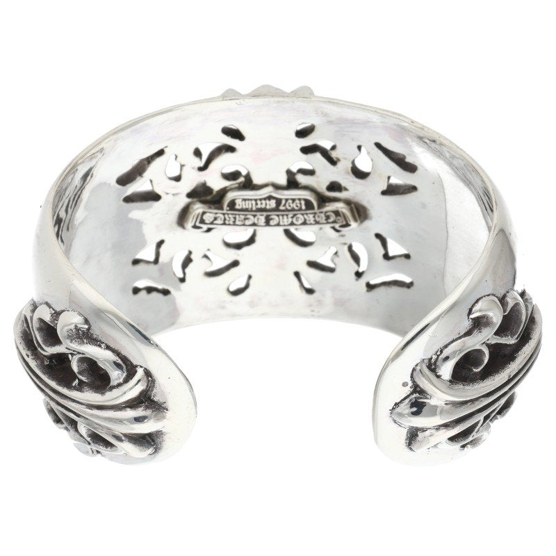 Chrome Hearts FLRL CRS CUFF Floral Cross Wide Size ONE SIZE